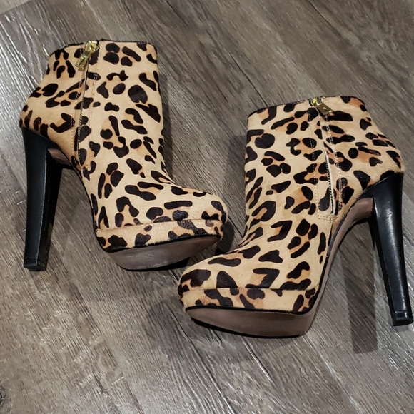 Zara Pony Hair Leopard Booties - Picture 4 of 9